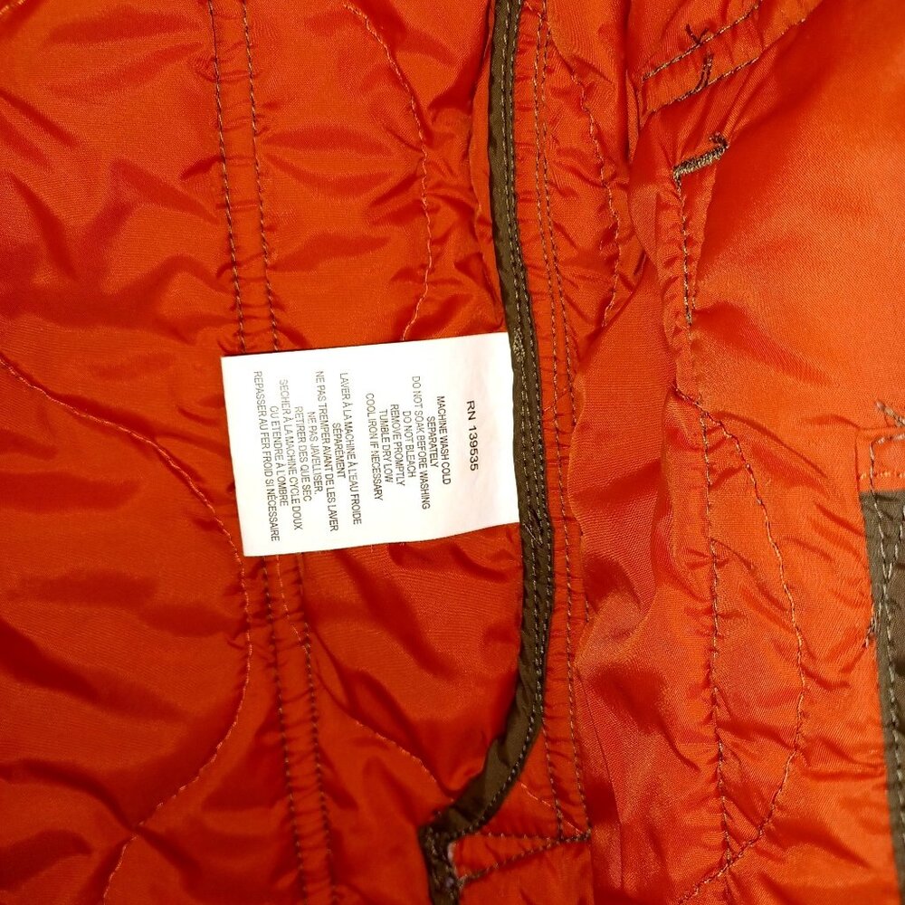 Chore Coat Grayers Andrew Quilted Jacket Mens Large Olive Green Corduroy Collar - Picture 8 of 16